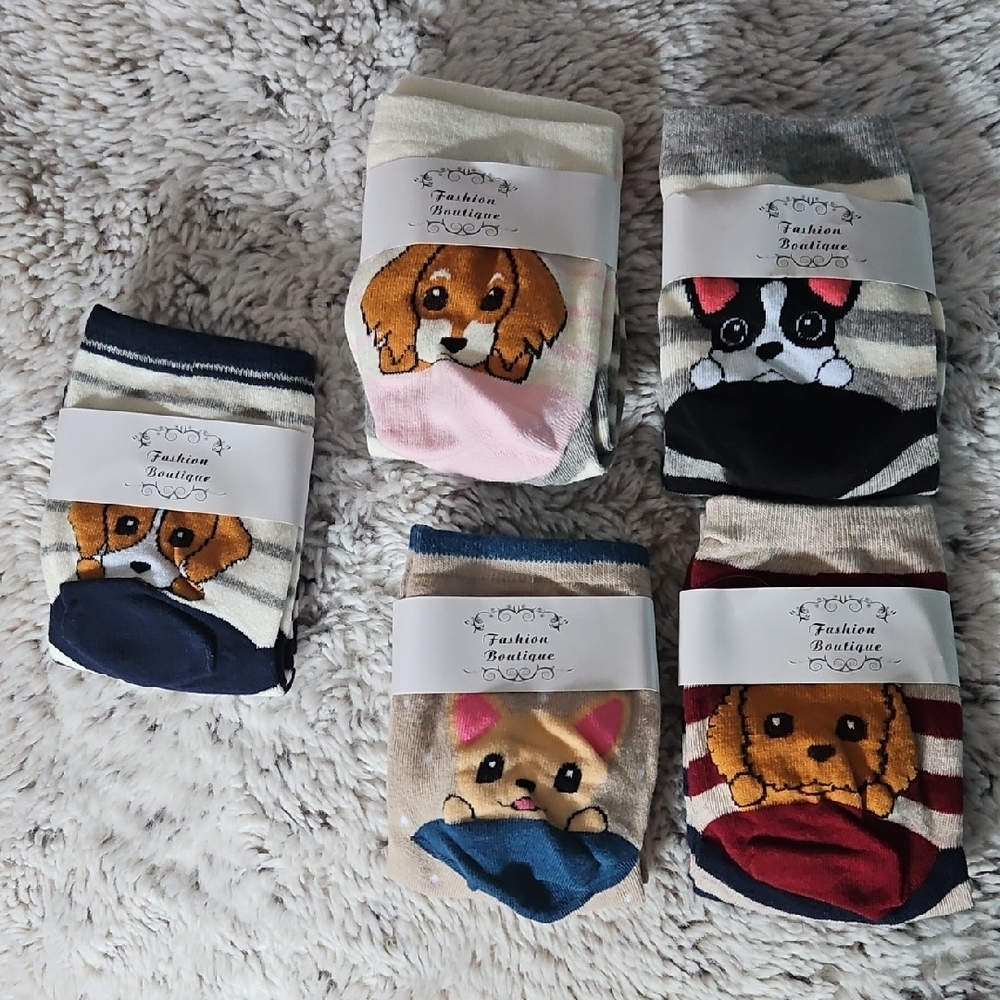 Cute Animal Print Socks Set